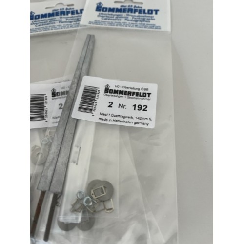 SOM192 ÖBB Mast für Querträgerwerk 142 mm hoch (2 Stk=1 VPE) Ep.III-VI