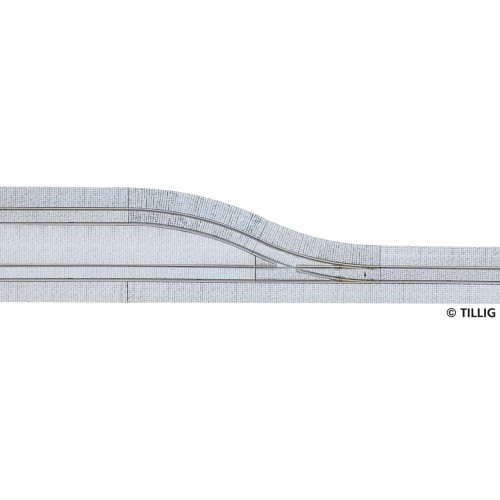 Tillig AKTION 87611 -Straßenbahn Gleis ALI Ausweiche einspurig links - Pflastersteinstruktur Tillig AKTION 87611 -Straßenbahn Gleis ALI Ausweiche einspurig links - Pflastersteinstruktur